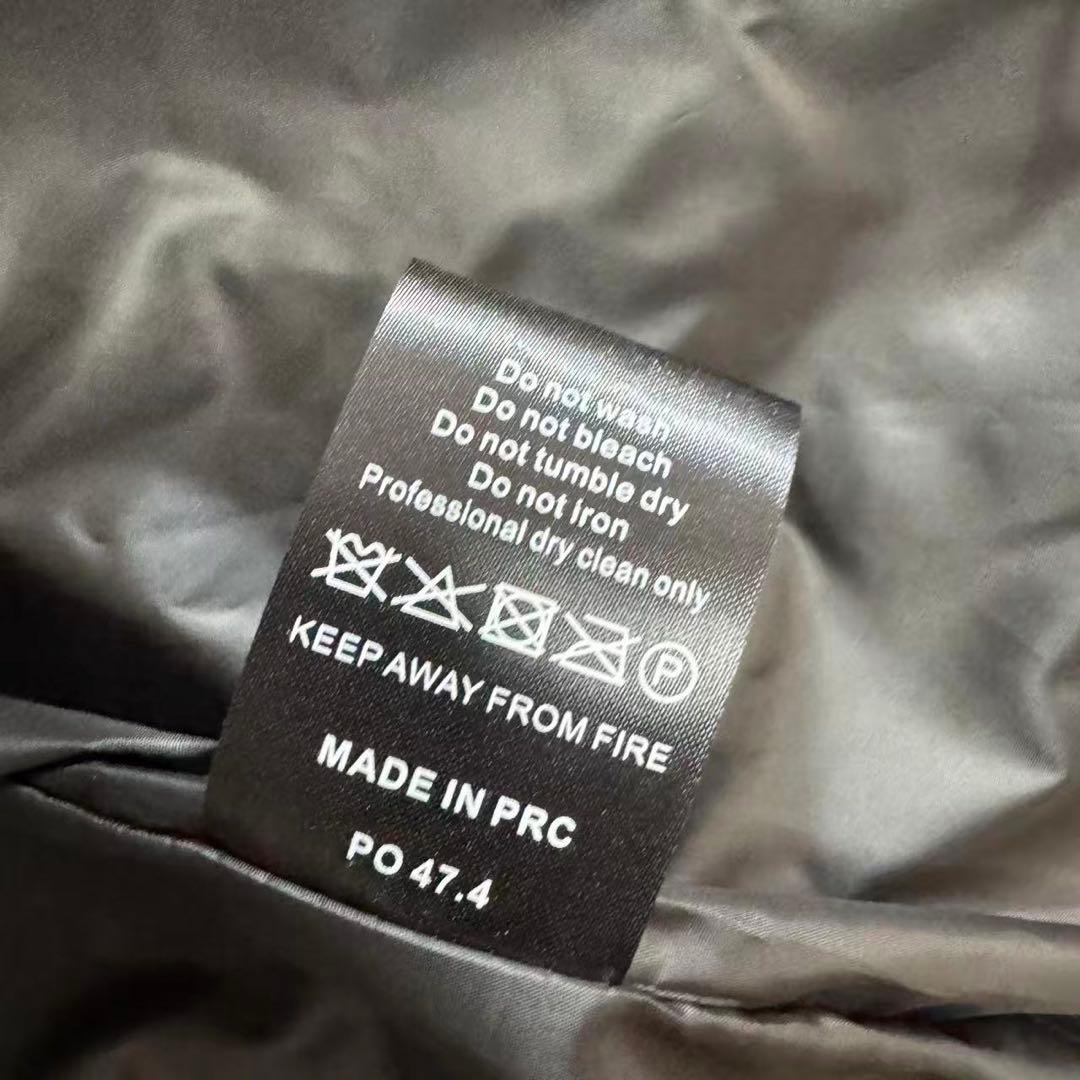 新品 TRAPSTAR 光沢ブラック ダウンジャケット Sサイズ n