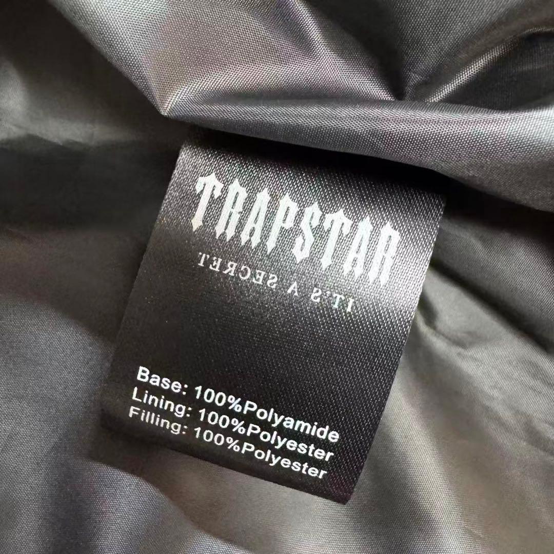 新品 TRAPSTAR 光沢ブラック ダウンジャケット Sサイズ n
