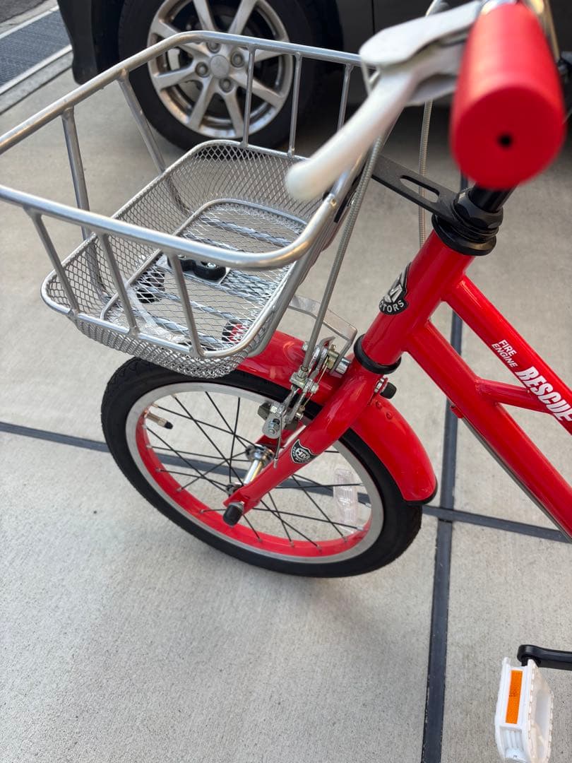 消防車デザイン　自転車 16インチ　美品