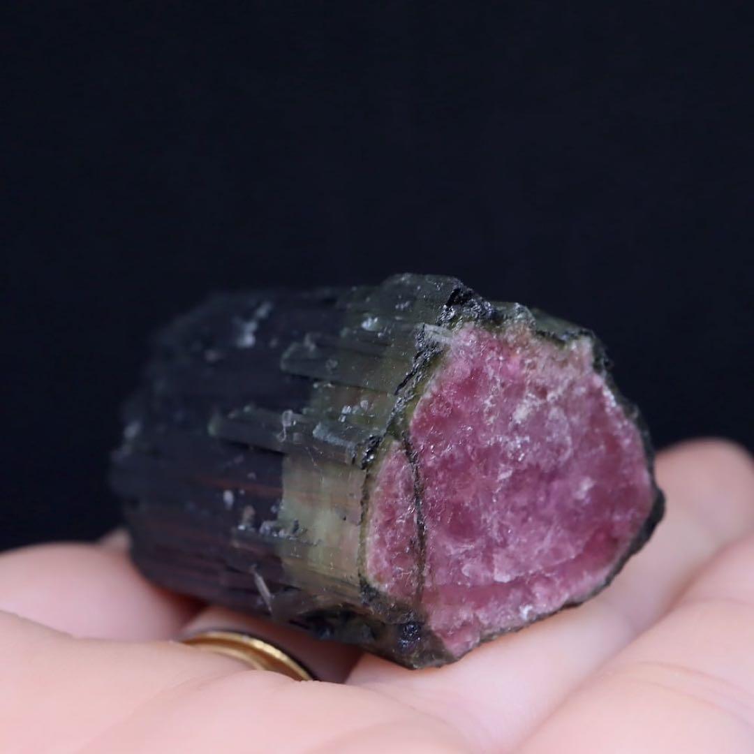 ウォーターメロントルマリン カリフォルニア産 58g T660 鉱物　天然石原石