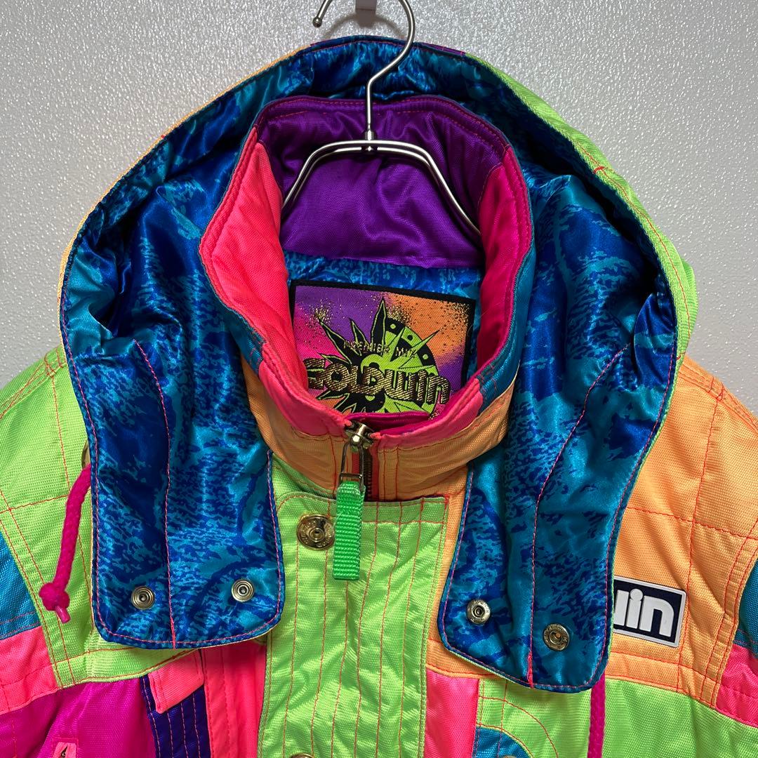 【美品】GOLDWIN スキーウェア　スノボ　カラフル　派手 90s バブル