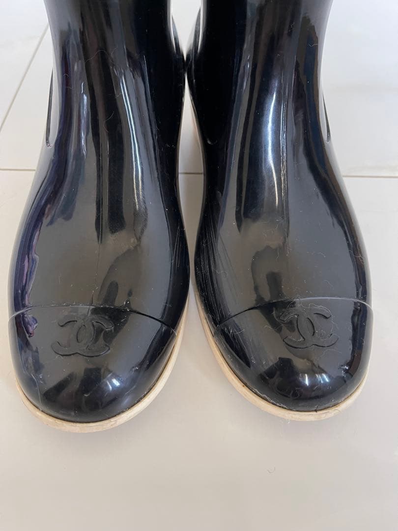 CHANEL シャネル レインシューズ 長靴 レイン ブーツ