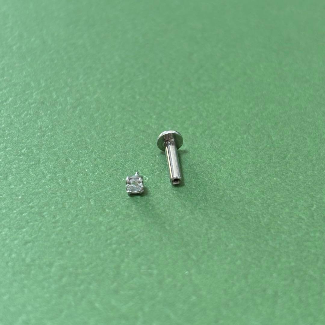 【PICOLLET ピアス】プラチナ　パーツ＋バーベル