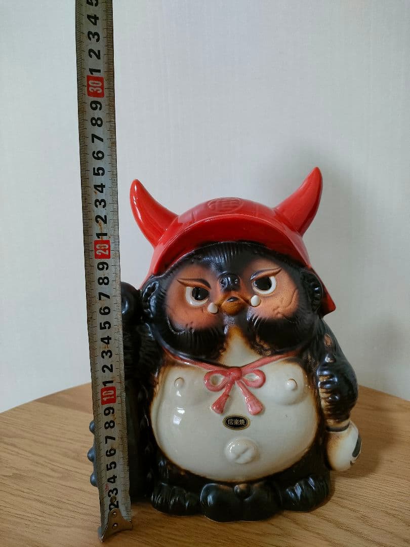 信楽焼たぬき 福鬼喜門赤兜狸