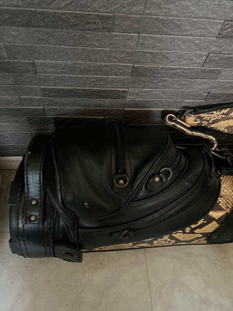 蛇革 本革 キャディバッグ ゴルフバッグ