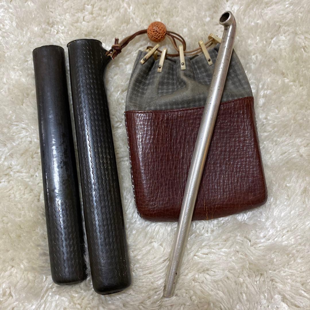 値下げ中★キセル★煙草入れ★根付★骨董品★パイプ★喫煙具　煙管　提げ物