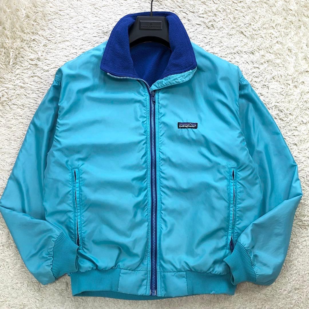 90s USA製 パタゴニア シェルドシンチラ ターコイズ フリース ジャケット