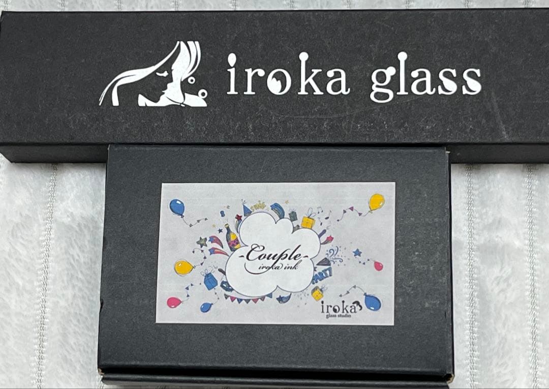 色華硝子　ガラスペンとインクセット　細字　中古