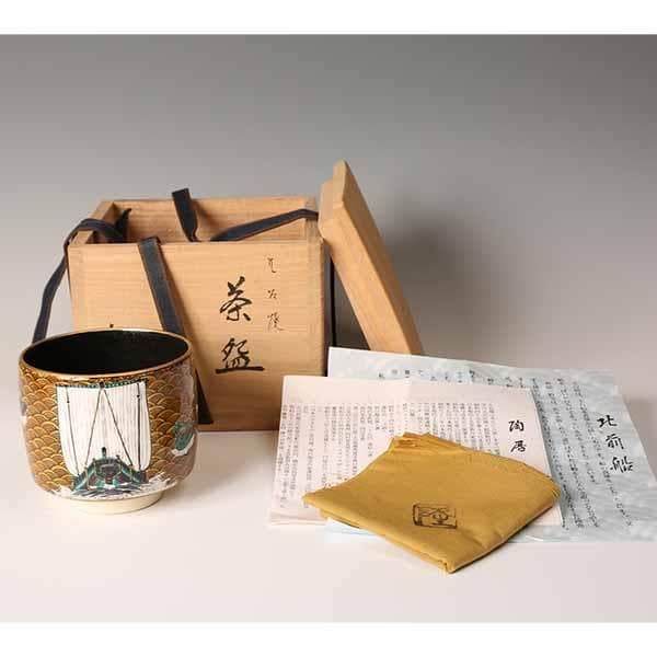 九谷焼　【北村隆　造】　◆茶碗　北前船◆　竹隆窯【抹茶碗・茶器・茶道具】