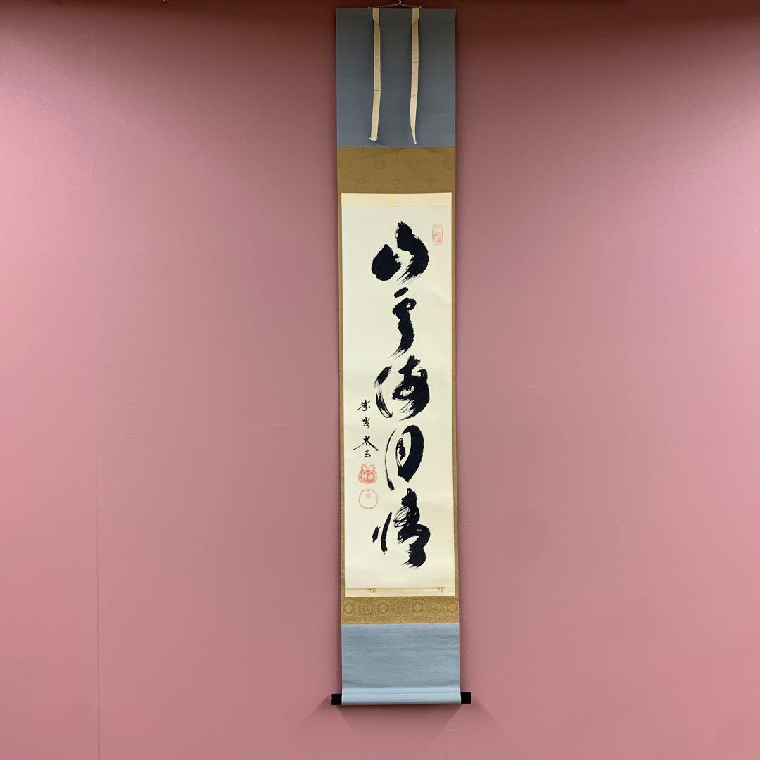 美品 掛け軸 黄梅院 小林太玄作「山雲海月情」共箱 縁起物 禅語