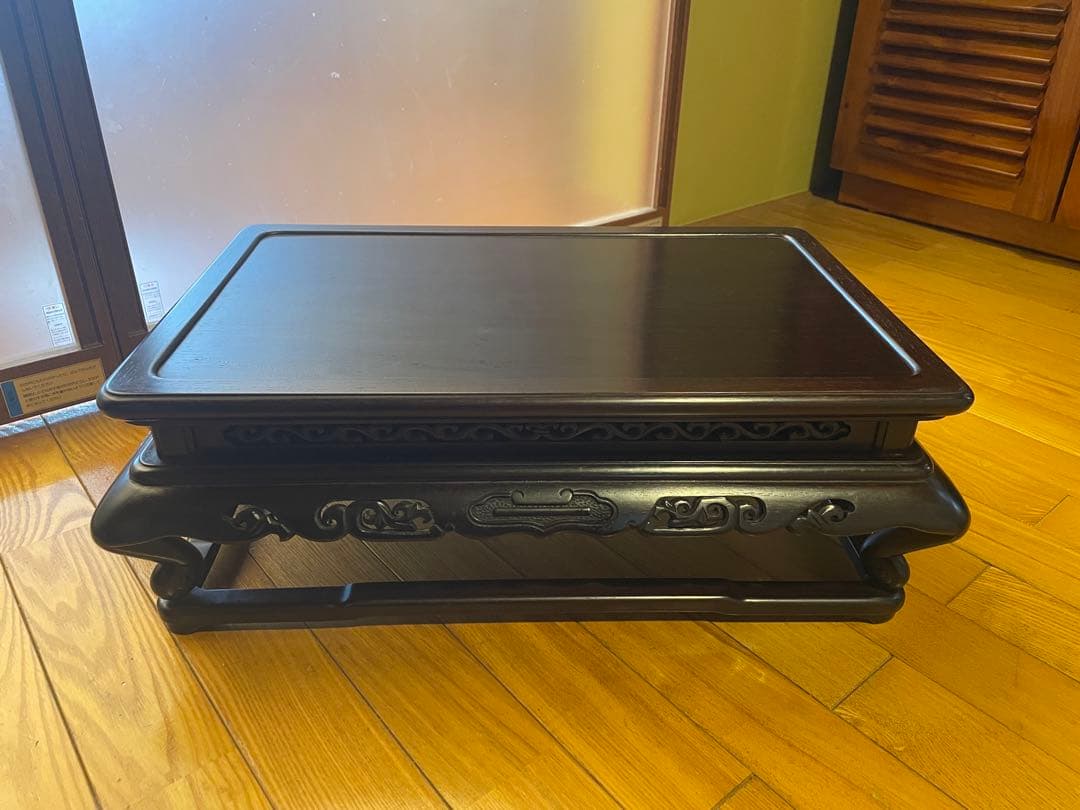 透かし彫り 香炉台 花台 置物台 飾り台 盆栽台