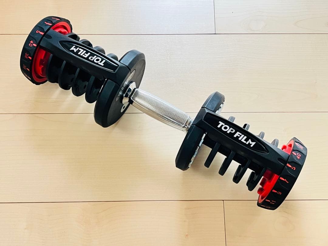 TOPFILM 可変式ダンベル 40kg 1個単品鉄アレイ アジャスタブル