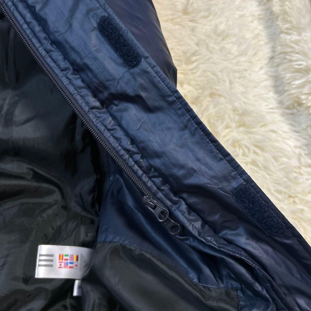 未使用級adidas アディダス ロングダウンコート ベンチコート M ネイビー