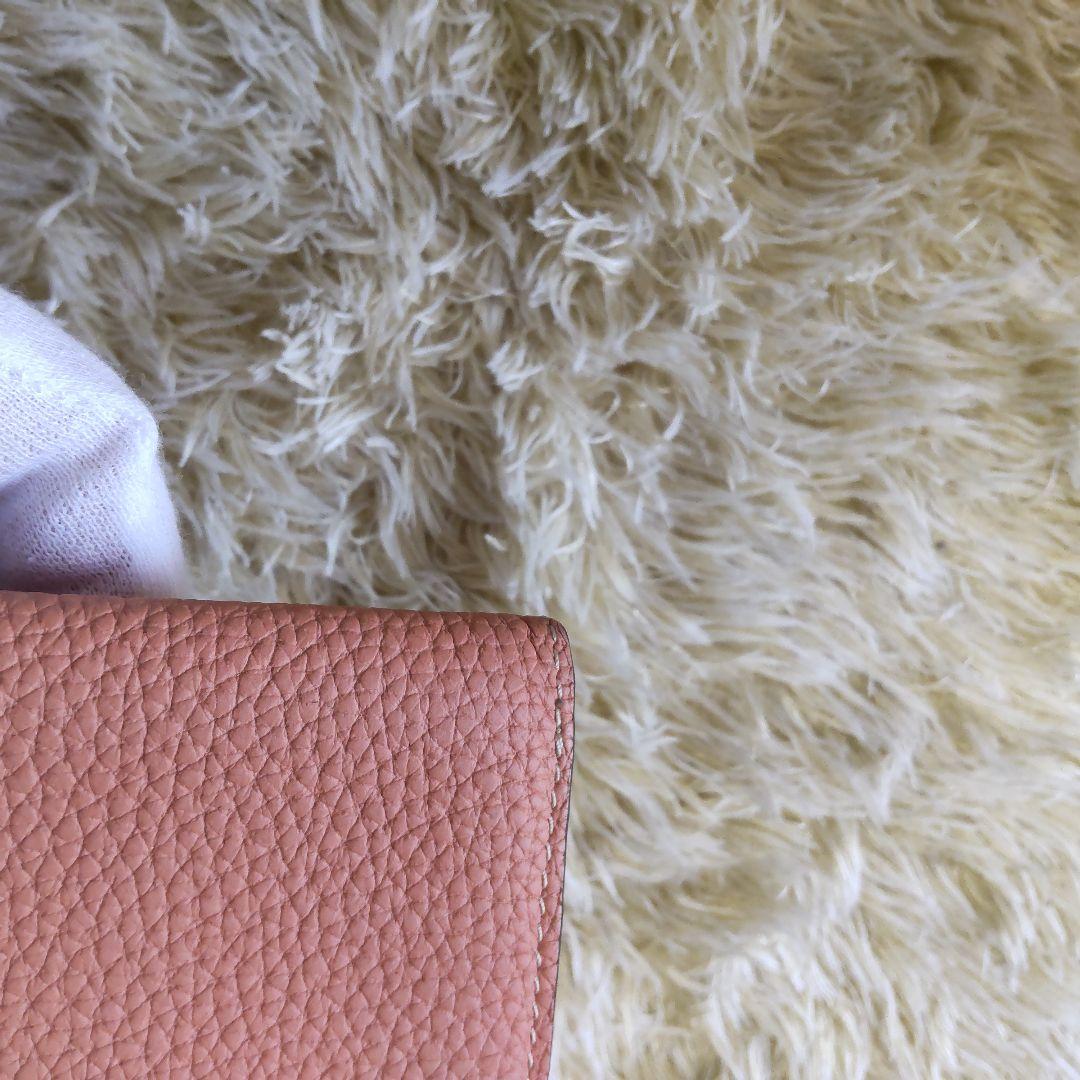 極美品✨ボナベンチュラ　ビジネス　カードケース　シュリンクレザー　シボ革　ピンク