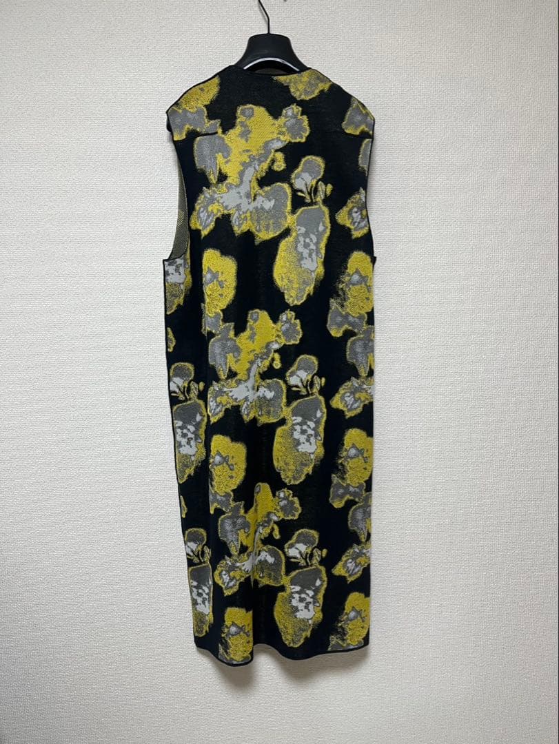 Dior homme ロング　ニット　黒　ブラック　ベスト 15aw 総柄