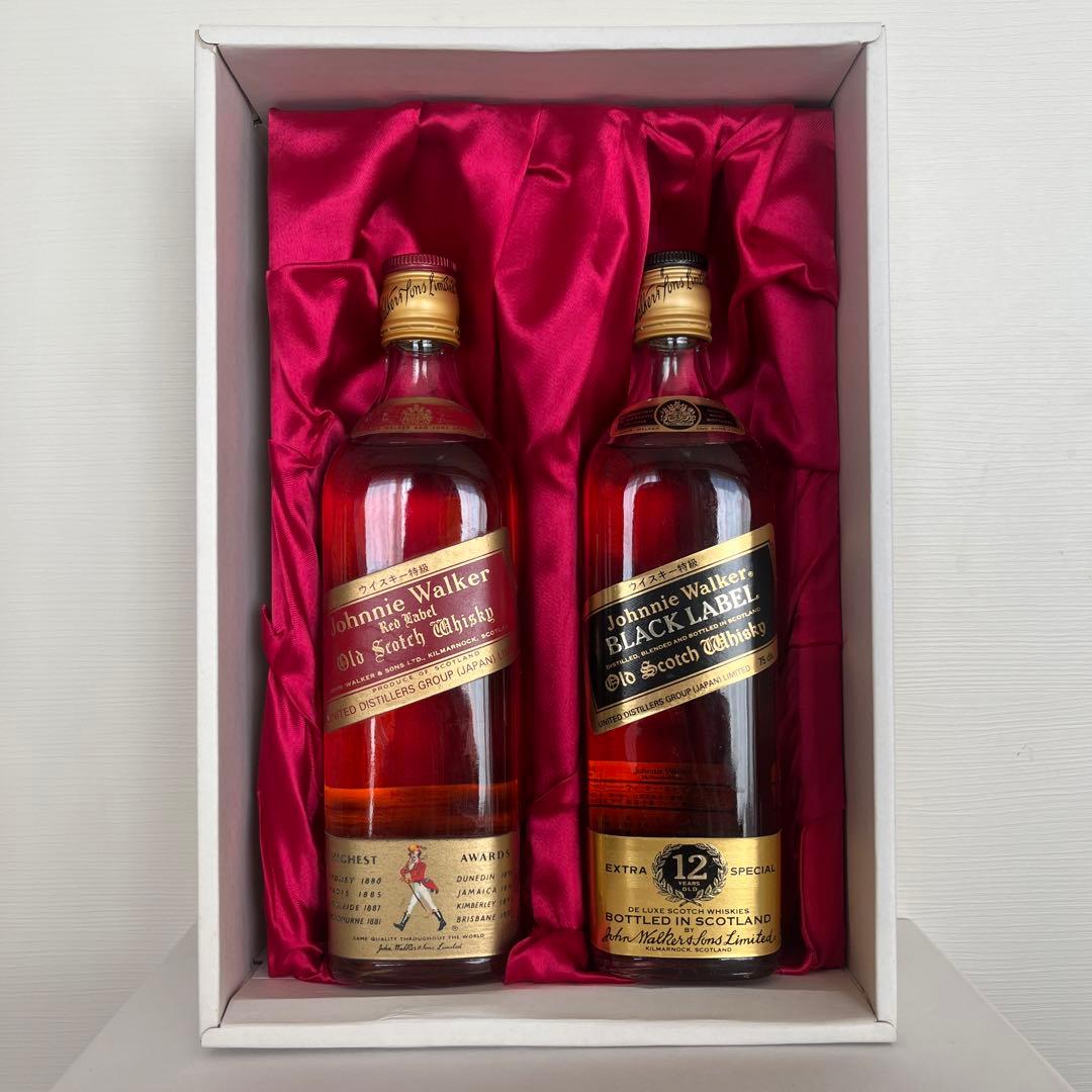 ジョニーウォーカー レッドラベル＆ブラックラベルのセット 古酒
