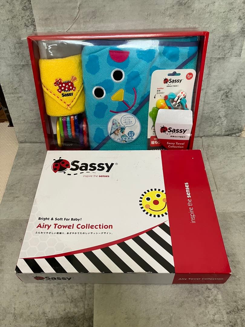 Sassy サッシー 出産祝い おくるみセット ドッグ 4点 ギフト