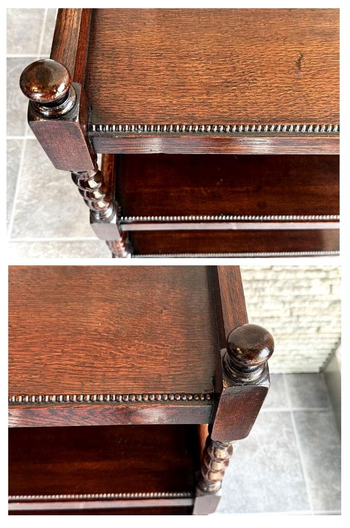 売約済み　英国　アンティーク トローリー メンテナンス済み　オーク材 ワゴン