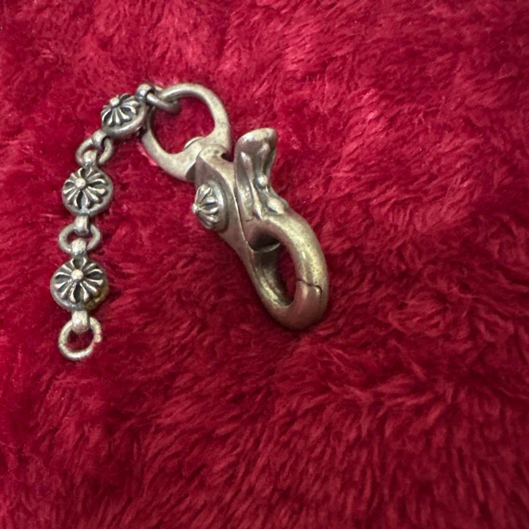 キークリップ　クロスボール　キーリング　シルバー925 ボールチェーン