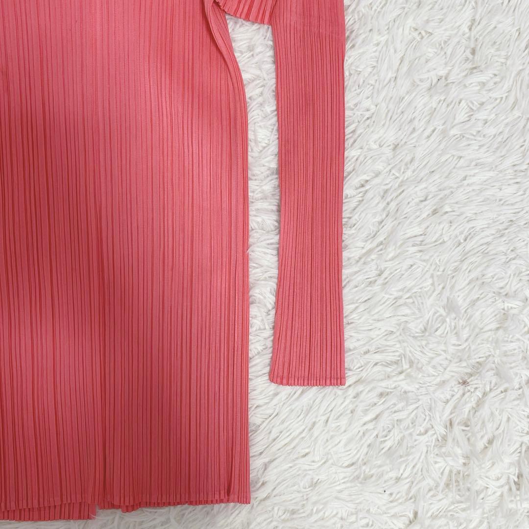 希少カラー 極美品 プリーツプリーズ イッセイミヤケ ブラウスシャツ ピンク