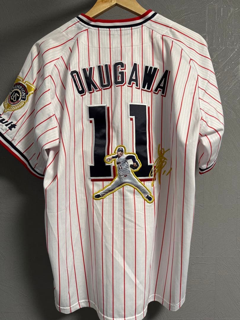 ヤクルトスワローズ 奥川選手 2021年セリーグ優勝記念ユニフォーム Lサイズ