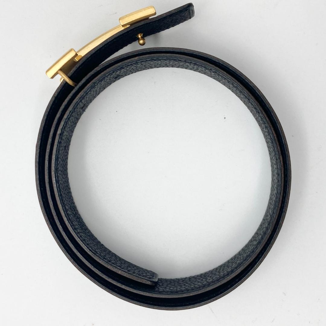 美品　エルメス　ベルト　コンスタンス　Hバックル　ブラウン　ゴールド