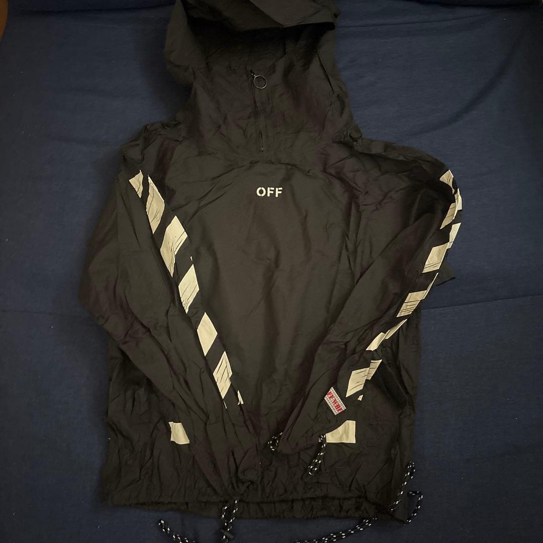 OFF-WHITE ブラック ナイロンジャケット 断捨離マン