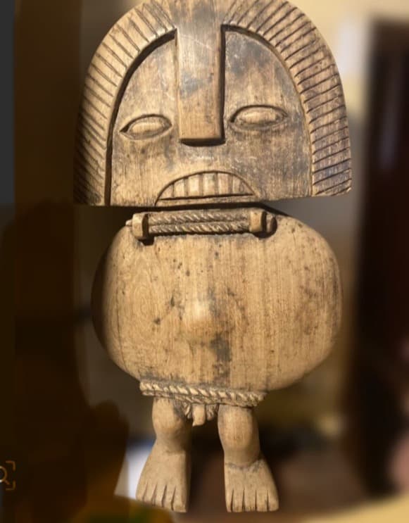 呪術　アフリカ　縄　木製　アート彫刻