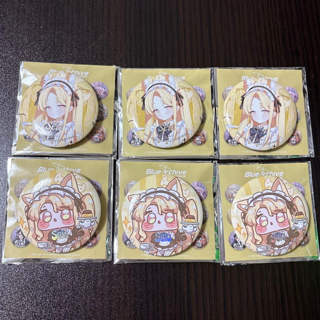 ブルーアーカイブ ブルアカ 韓国限定 缶バッジセット 百合園セイア コラボカフェ