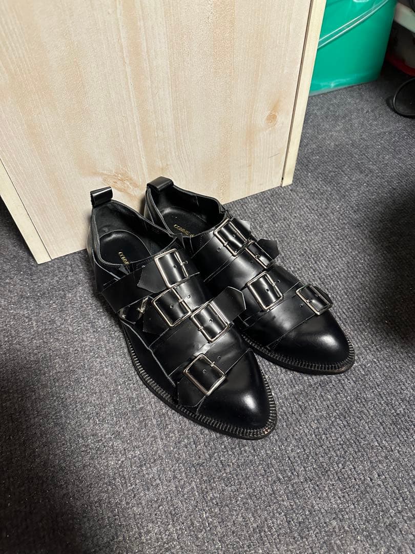コムデギャルソン 希少 2014年 モンスター期 多重ベルト 靴