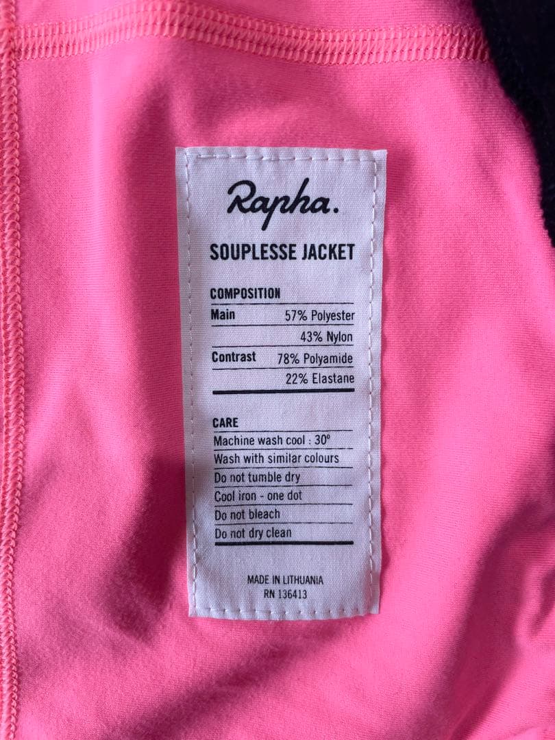 Rapha ラファ／サイクルジャケット ／ブラック×ピンク／美品／ポケット多数