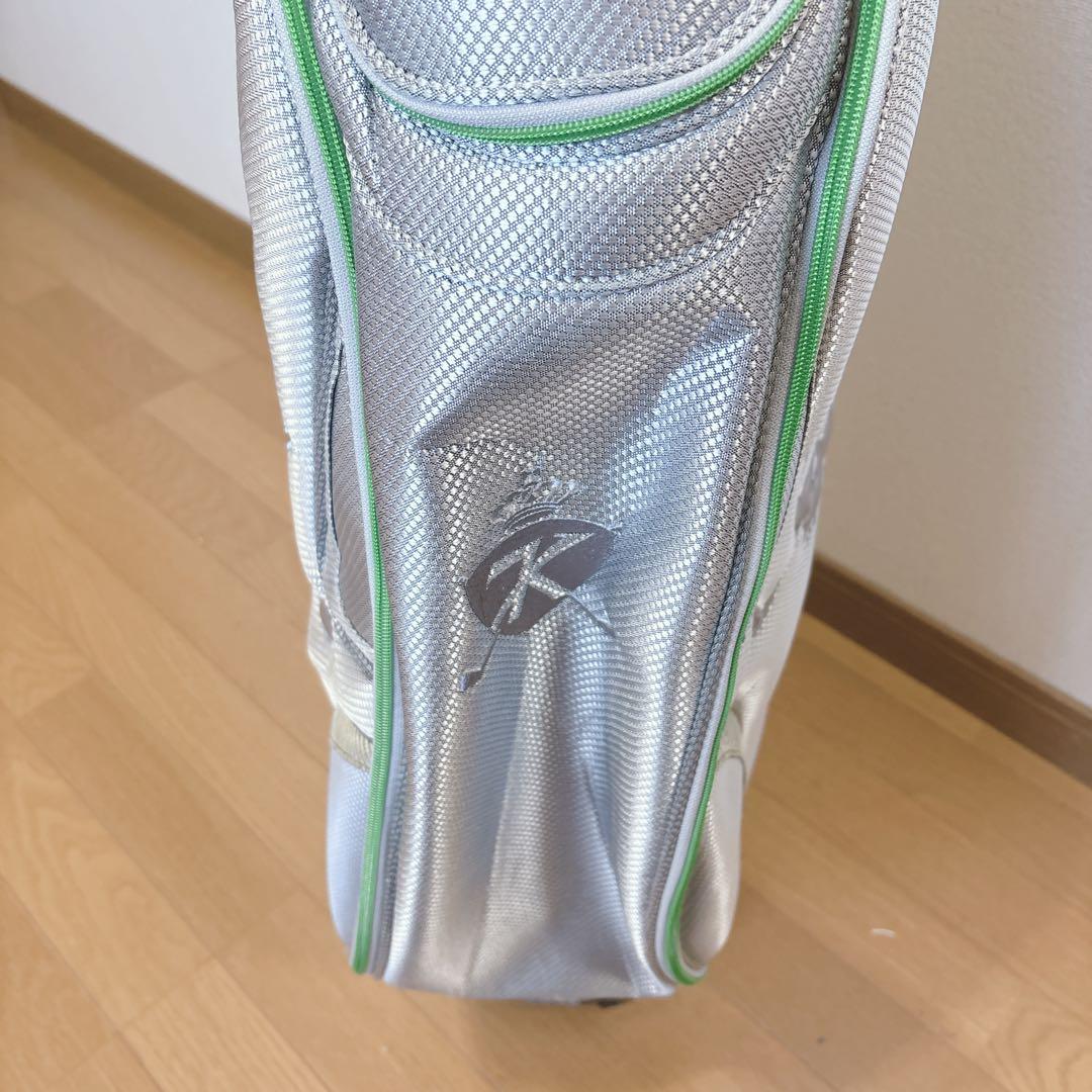 K424 美品！ドクロ 王冠 シルバー キャディバック