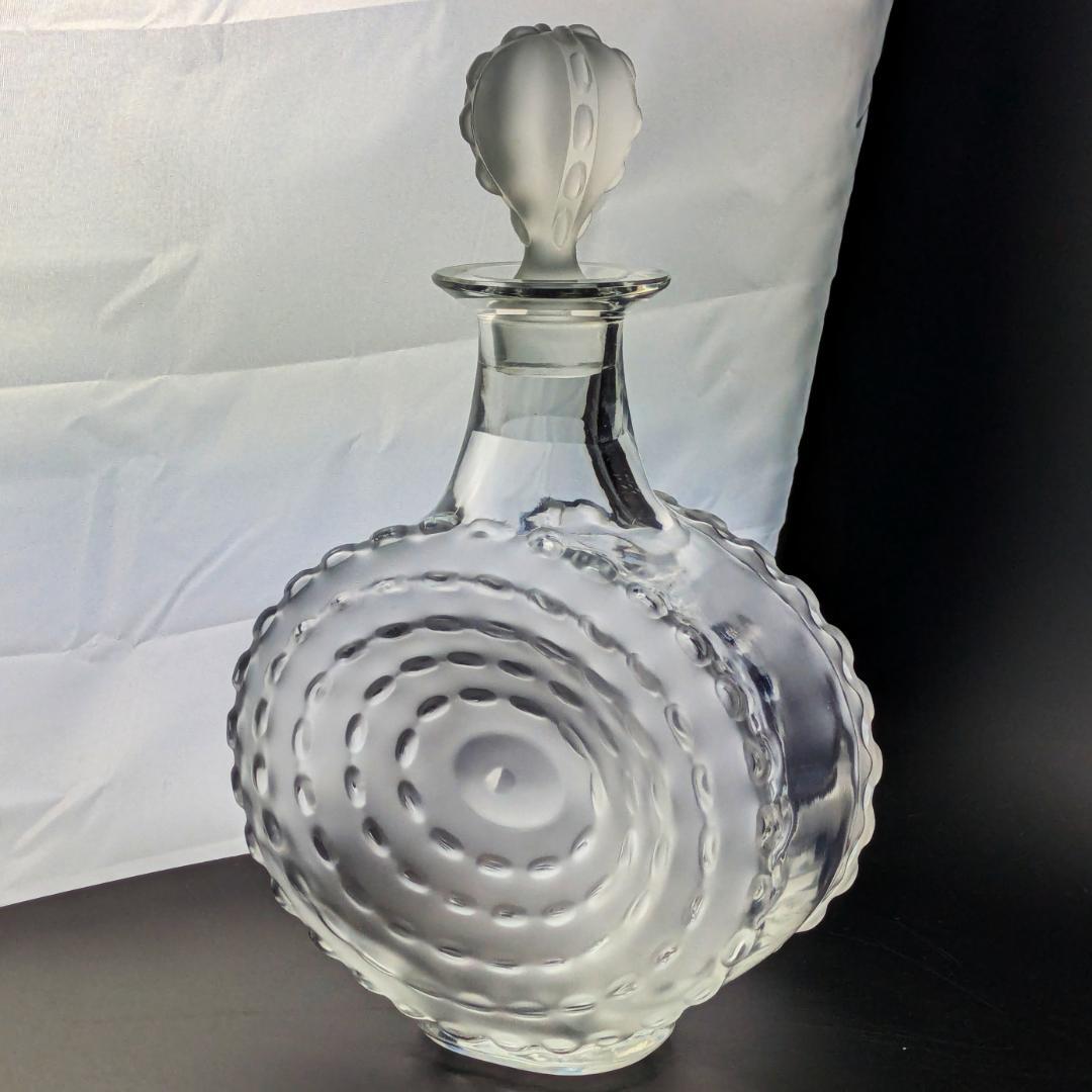 ラリック廃盤 27㎝デキャンタ パルメparme13307　波紋紋様 とても美品