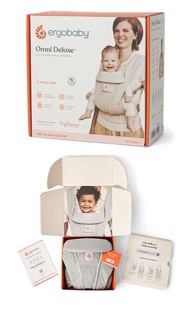 【新品】エルゴベビー オムニデラックス パールグレー 抱っこ紐 箱付き