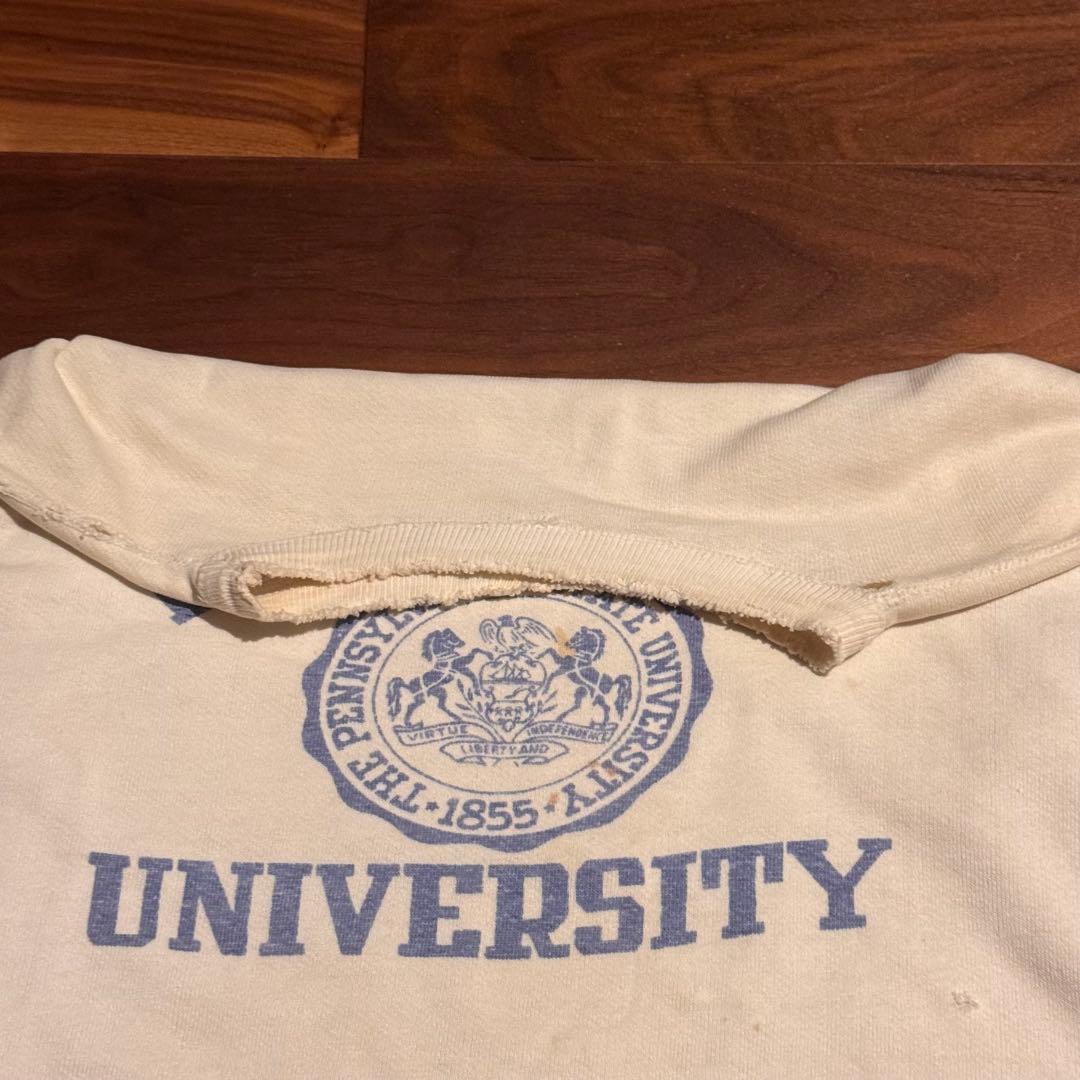 40s 50s ヴィンテージスウェット　白　染み込み