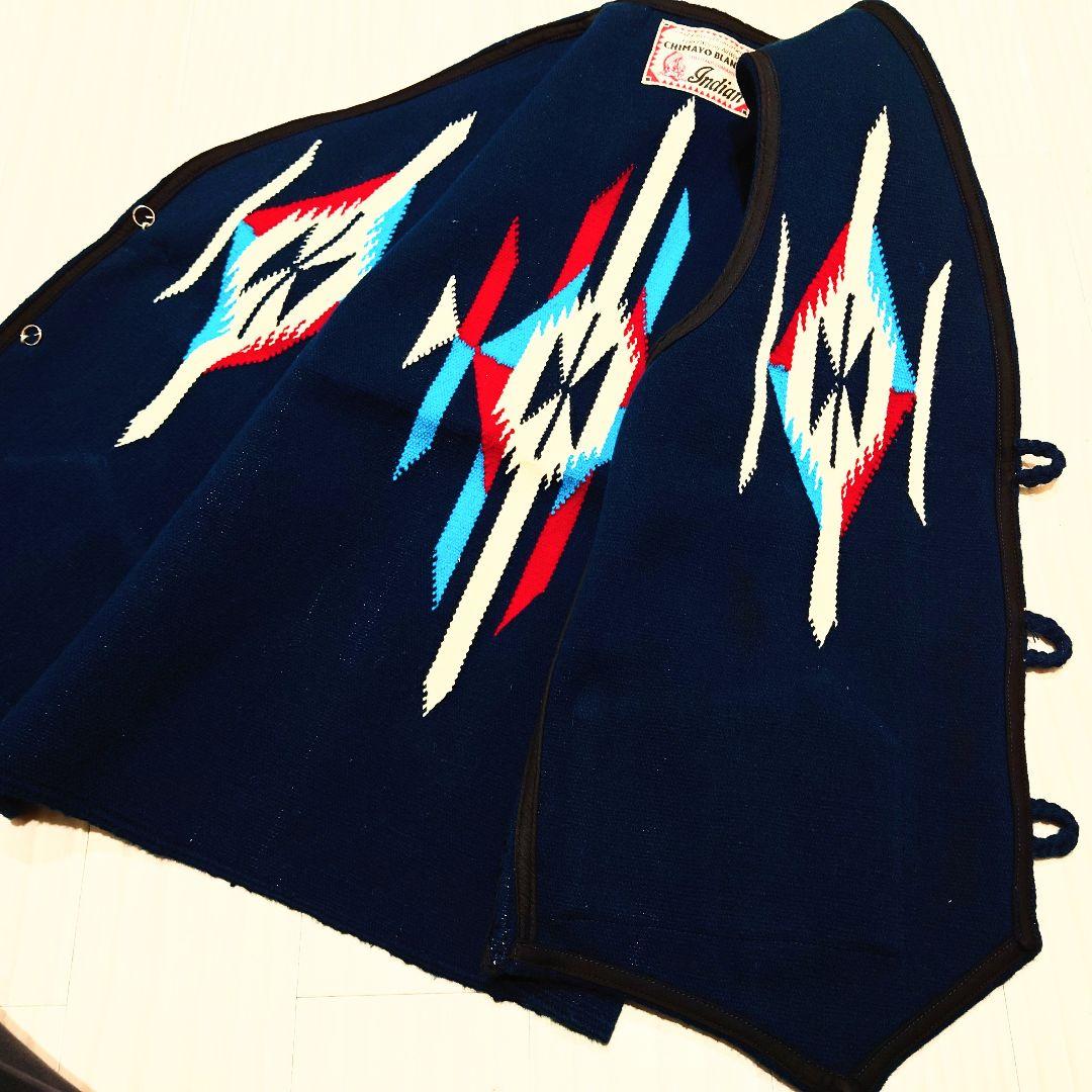 美品 インディアン チマヨベスト 36 チマヨ シュガーケーン ネイティブ 東洋