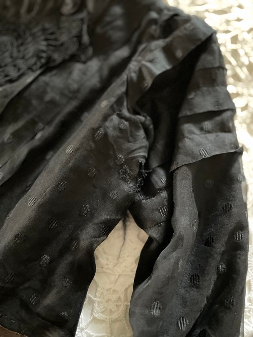 ♡ヴィクトリア朝 シルク ボディス♡フランスアンティークブラウス