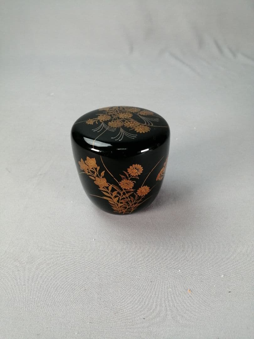 【茶事具】時代秋草蒔絵　棗299