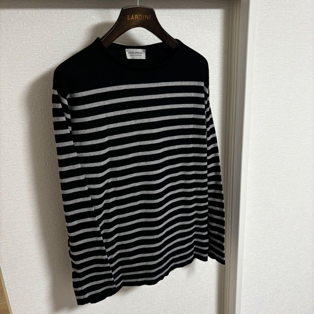 JOHN SMEDLEY ジョンスメドレー ボーダーコットンニット S