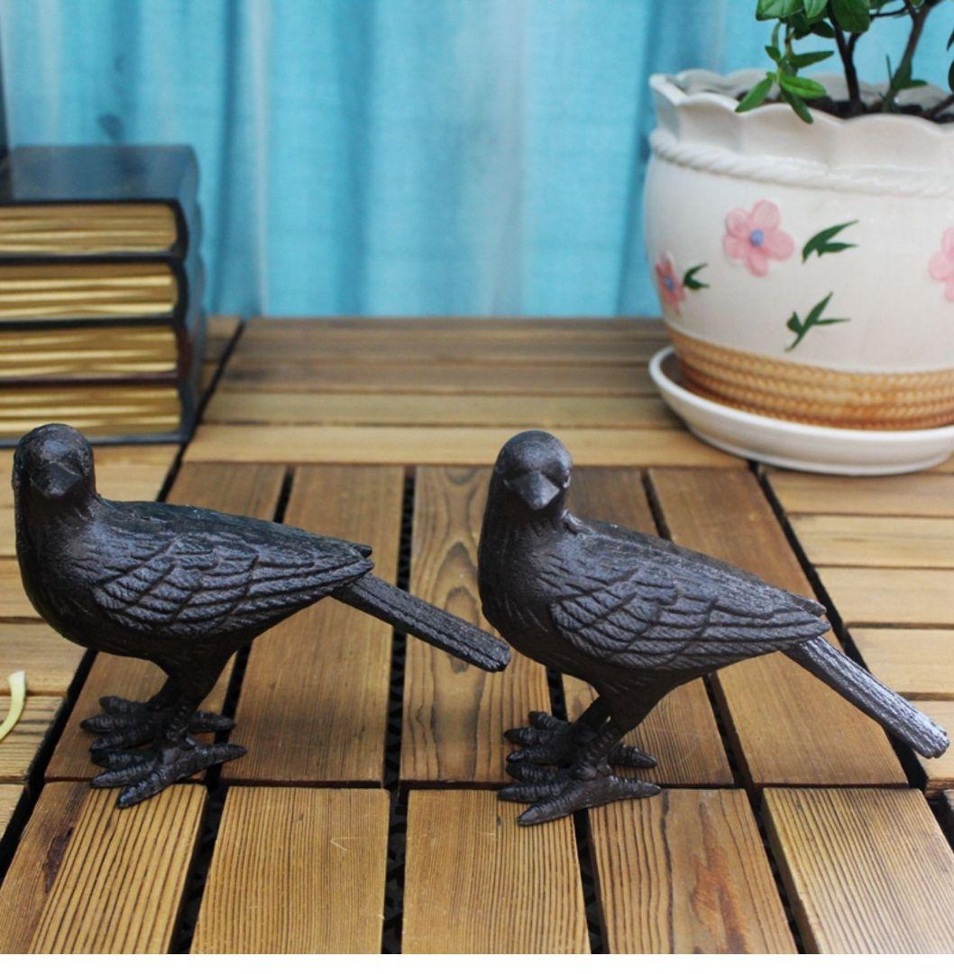 鉄器 小鳥 庭リビングテレビ棚 ワイン棚 玄関 本棚 装飾品 工芸品 置物