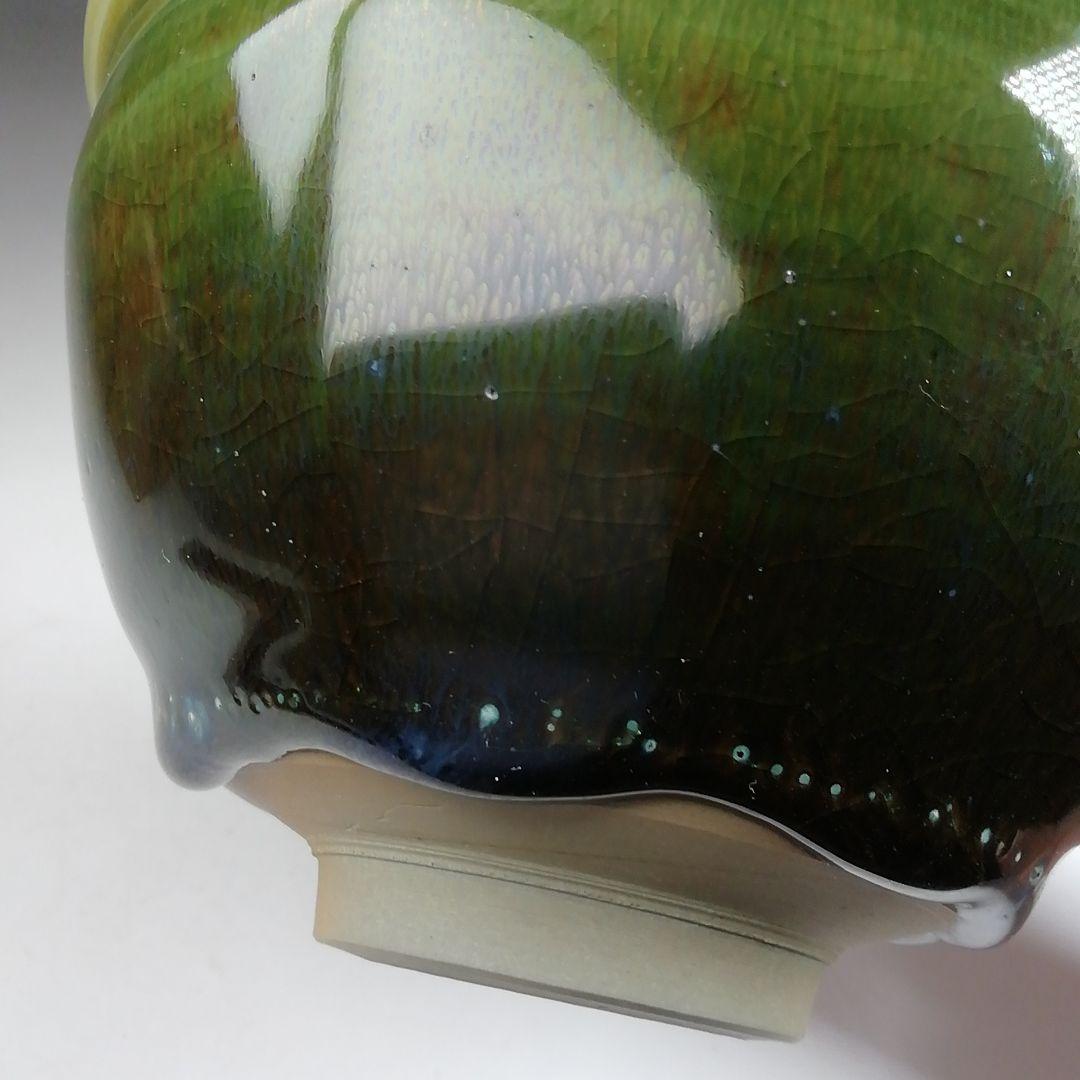 Ｔ９８１　茶碗　『織部天目茶碗』『加藤順風 造』　共箱　抹茶碗　茶道具