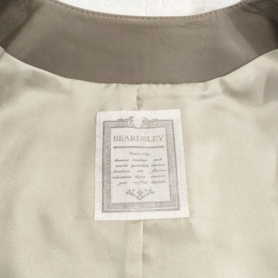 タグ付き✨BEARDSLEY　2021年モデル　ノーカラーラムレザージャケット