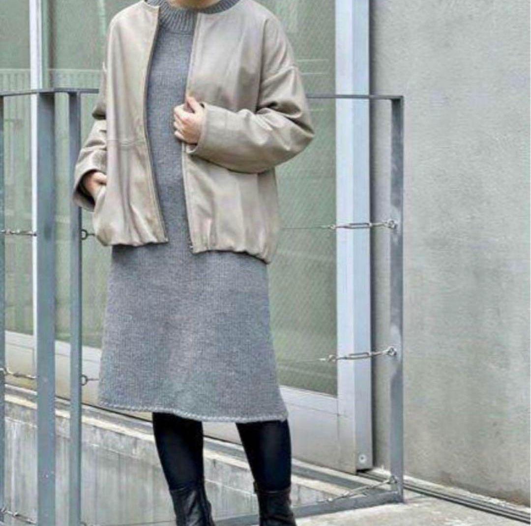 タグ付き✨BEARDSLEY　2021年モデル　ノーカラーラムレザージャケット