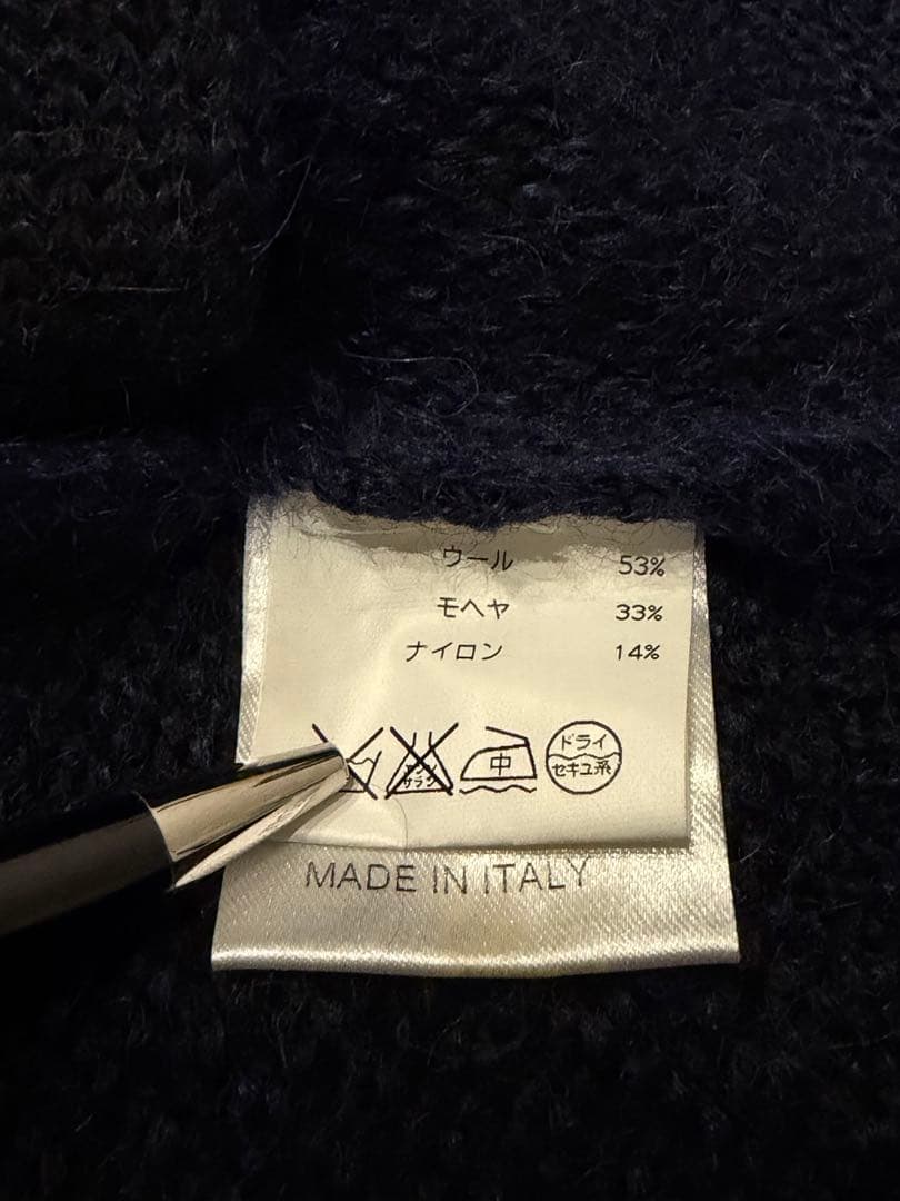 美品 roberto collina イタリア製 ウールモヘアドライバーズニット