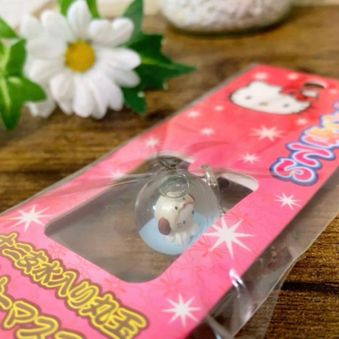 【希少】ハローキティ 根付 　十二支　戌　水入り丸玉　ファスナーマスコット