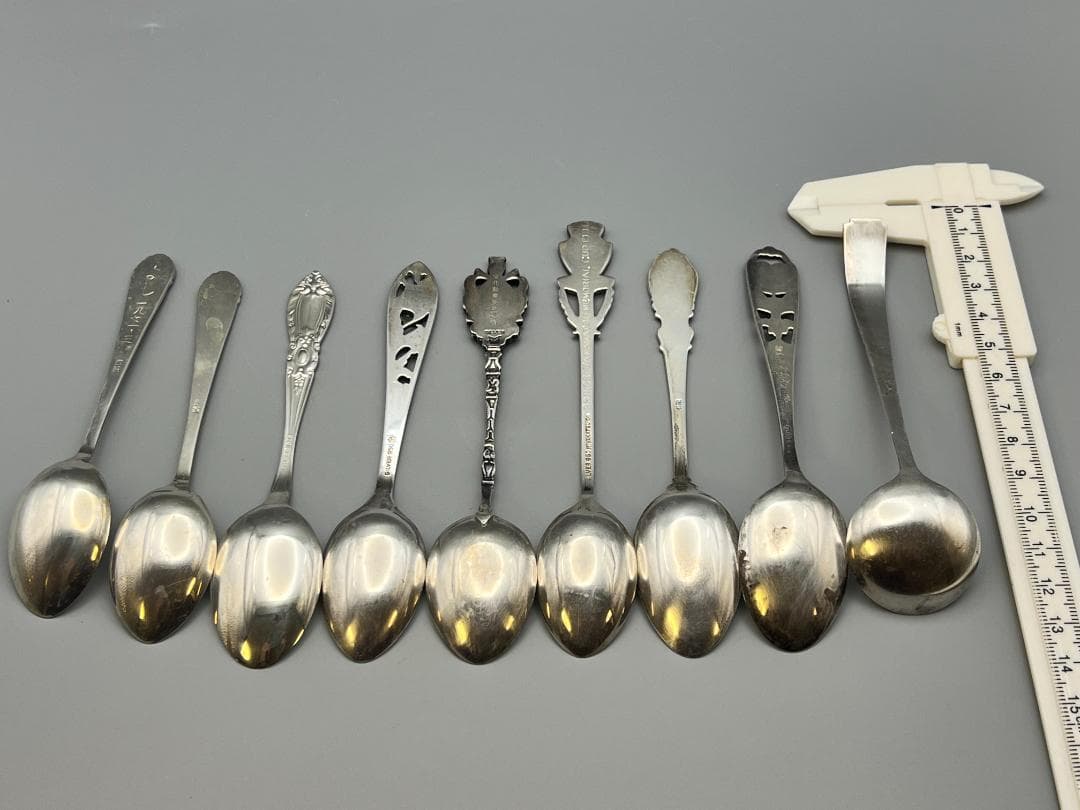 SILVER950 925 600 銀製 刻印 スプーン 9点 重量144g