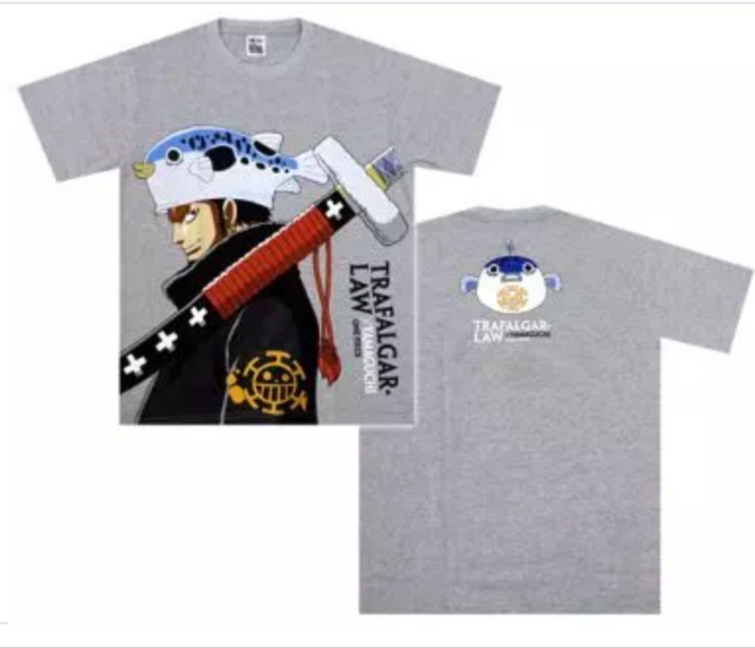 トラファルガー・ロー(山口県・フグ) Tシャツ グレー ワンピース 当選品