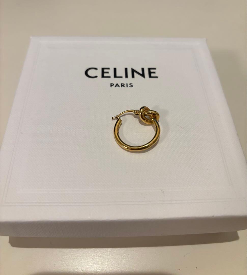 CELINE ノットピアス　ゴールド（片耳）