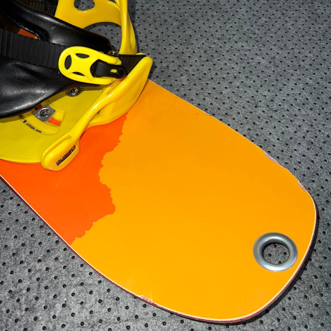 5回使用 キッズスノーボード SALOMON 90cm×バイン×ベルクロブーツ