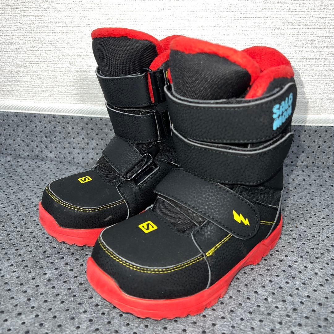 5回使用 キッズスノーボード SALOMON 90cm×バイン×ベルクロブーツ